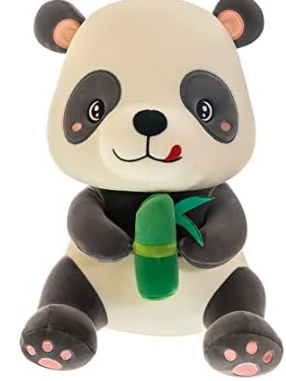 Plush Panda Stuffed Animal in Black, White & Green - Kids Cuddly Toy